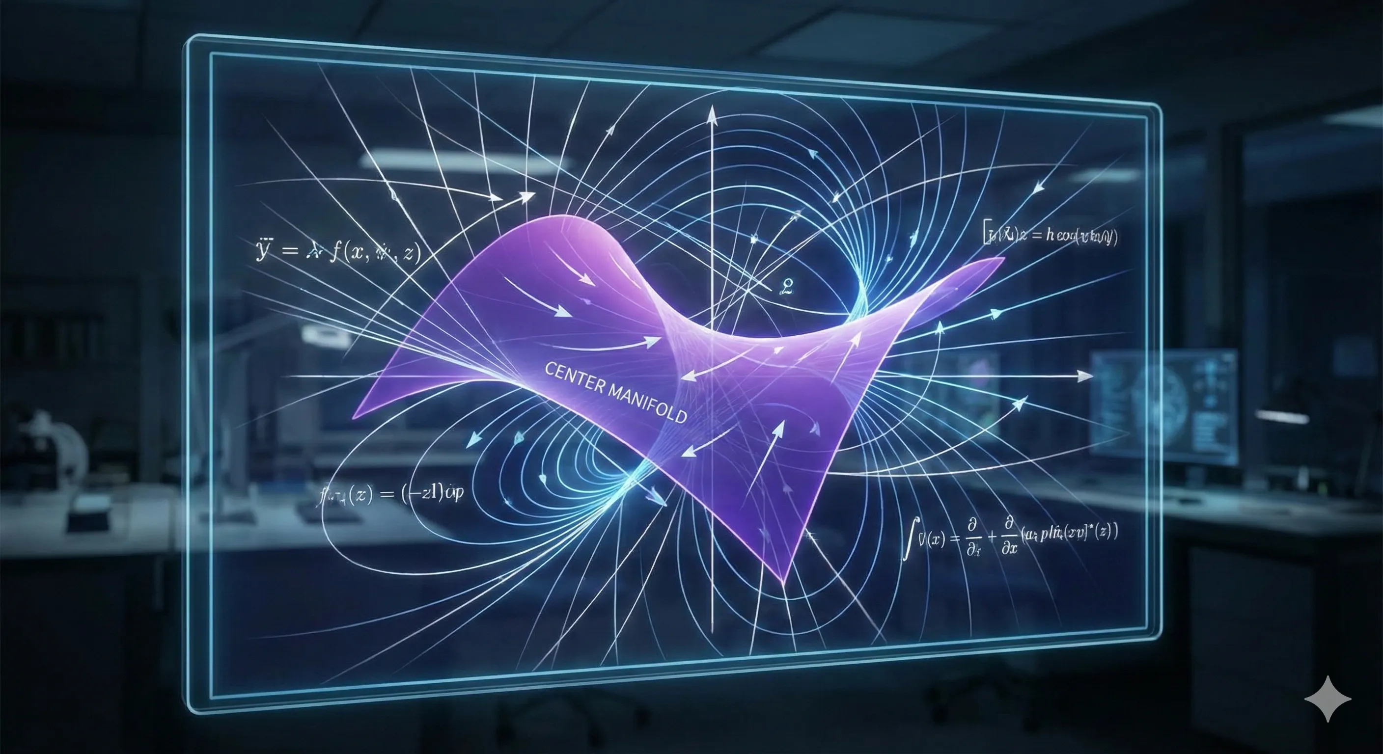 Center Manifold for PDE Dynamics: A Concrete Example